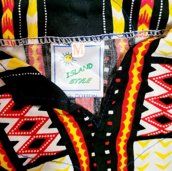 Western African Dashiki Tunic Top Size Medium In Blue Size: US Medium. - Picture 3 of 9